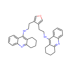 c1ccc2c(NCCc3cocc3CCNc3c4c(nc5ccccc35)CCCC4)c3c(nc2c1)CCCC3 ZINC000040423137