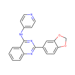 c1ccc2c(Nc3ccncc3)nc(-c3ccc4c(c3)OCO4)nc2c1 ZINC000004258512