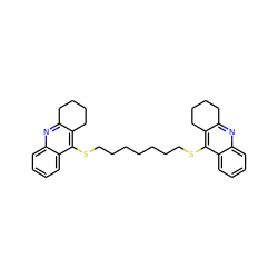 c1ccc2c(SCCCCCCCSc3c4c(nc5ccccc35)CCCC4)c3c(nc2c1)CCCC3 ZINC000014947267