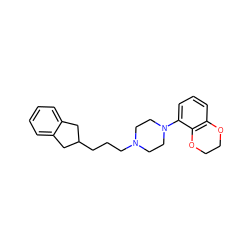 c1ccc2c(c1)CC(CCCN1CCN(c3cccc4c3OCCO4)CC1)C2 ZINC000013743670