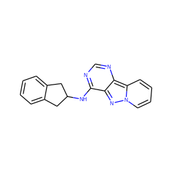 c1ccc2c(c1)CC(Nc1ncnc3c1nn1ccccc31)C2 ZINC000653741195