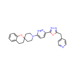 c1ccc2c(c1)CCC1(CCN(c3ccc(-c4nnc(Cc5ccncc5)o4)nn3)CC1)O2 ZINC000064448191