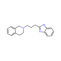 c1ccc2c(c1)CCN(CCCc1nc3ccccc3[nH]1)C2 ZINC001772605878