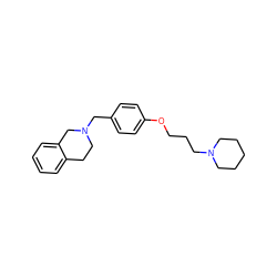 c1ccc2c(c1)CCN(Cc1ccc(OCCCN3CCCCC3)cc1)C2 ZINC000001552002