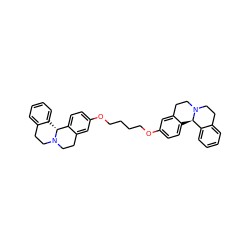 c1ccc2c(c1)CCN1CCc3cc(OCCCCOc4ccc5c(c4)CCN4CCc6ccccc6[C@H]54)ccc3[C@H]21 ZINC000049783927