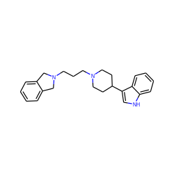 c1ccc2c(c1)CN(CCCN1CCC(c3c[nH]c4ccccc34)CC1)C2 ZINC000033983089