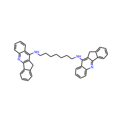 c1ccc2c(c1)Cc1c-2nc2ccccc2c1NCCCCCCCNc1c2c(nc3ccccc13)-c1ccccc1C2 ZINC000072113363