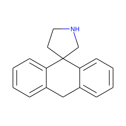 c1ccc2c(c1)Cc1ccccc1C21CCNC1 ZINC000001494860