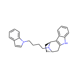 c1ccc2c(c1)ccn2CCCCN1[C@H]2CC[C@H]1c1c([nH]c3ccccc13)C2 ZINC000253673477