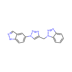 c1ccc2c(c1)nnn2Cc1cn(-c2ccc3[nH]ncc3c2)nn1 ZINC000063298544