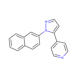 c1ccc2cc(-n3nccc3-c3ccncc3)ccc2c1 ZINC000071295398