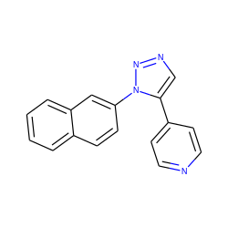 c1ccc2cc(-n3nncc3-c3ccncc3)ccc2c1 ZINC000071295836