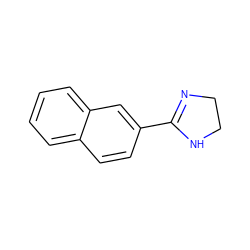 c1ccc2cc(C3=NCCN3)ccc2c1 ZINC000013805903