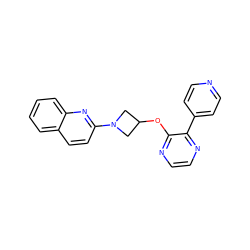 c1ccc2nc(N3CC(Oc4nccnc4-c4ccncc4)C3)ccc2c1 ZINC000096168795