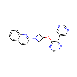 c1ccc2nc(N3CC(Oc4nccnc4-c4cncnc4)C3)ccc2c1 ZINC000096168837