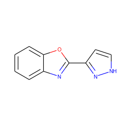 c1ccc2oc(-c3cc[nH]n3)nc2c1 ZINC000075883688