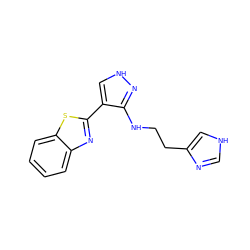 c1ccc2sc(-c3c[nH]nc3NCCc3c[nH]cn3)nc2c1 ZINC000114398481