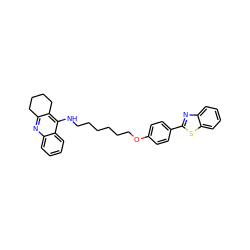 c1ccc2sc(-c3ccc(OCCCCCCNc4c5c(nc6ccccc46)CCCC5)cc3)nc2c1 ZINC000084616507