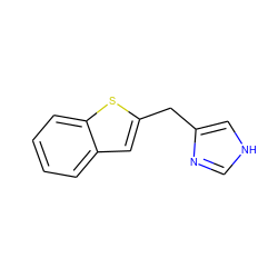 c1ccc2sc(Cc3c[nH]cn3)cc2c1 ZINC000013862246