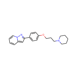 c1ccn2nc(-c3ccc(OCCCN4CCCCC4)cc3)cc2c1 ZINC000001909706