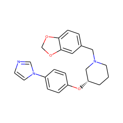 c1cn(-c2ccc(O[C@H]3CCCN(Cc4ccc5c(c4)OCO5)C3)cc2)cn1 ZINC000003819338