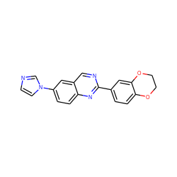 c1cn(-c2ccc3nc(-c4ccc5c(c4)OCCO5)ncc3c2)cn1 ZINC000117466794