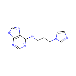 c1cn(CCCNc2ncnc3[nH]cnc23)cn1 ZINC000002719606