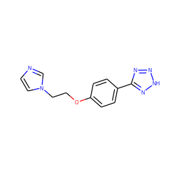 c1cn(CCOc2ccc(-c3nn[nH]n3)cc2)cn1 ZINC000029217281