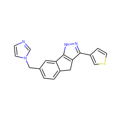 c1cn(Cc2ccc3c(c2)-c2[nH]nc(-c4ccsc4)c2C3)cn1 ZINC000036338892