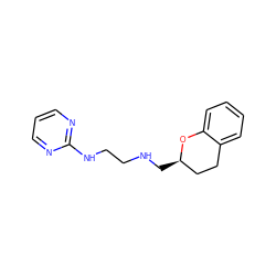 c1cnc(NCCNC[C@@H]2CCc3ccccc3O2)nc1 ZINC000026580057