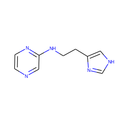 c1cnc(NCCc2c[nH]cn2)cn1 ZINC000013743046