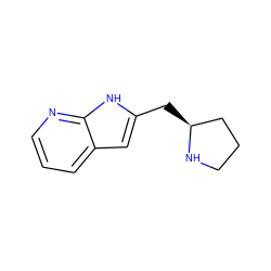 c1cnc2[nH]c(C[C@H]3CCCN3)cc2c1 ZINC000029131012