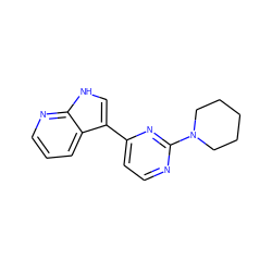 c1cnc2[nH]cc(-c3ccnc(N4CCCCC4)n3)c2c1 ZINC000223520775