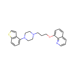 c1cnc2c(OCCCN3CCN(c4cccc5sccc45)CC3)cccc2c1 ZINC001772624416