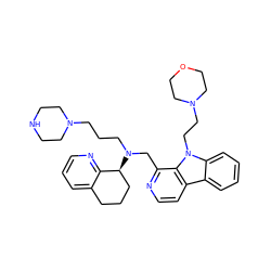 c1cnc2c(c1)CCC[C@@H]2N(CCCN1CCNCC1)Cc1nccc2c3ccccc3n(CCN3CCOCC3)c12 ZINC000200691248