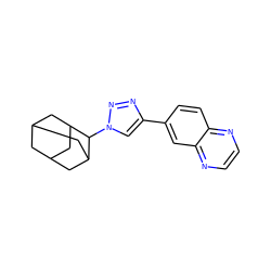 c1cnc2cc(-c3cn(C4C5CC6CC(C5)CC4C6)nn3)ccc2n1 ZINC000073224933