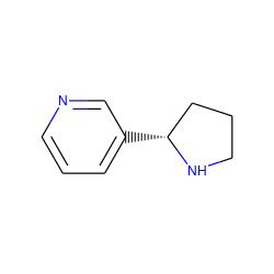 c1cncc([C@@H]2CCCN2)c1 ZINC000000391820