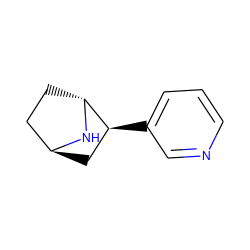 c1cncc([C@H]2C[C@H]3CC[C@H]2N3)c1 ZINC000100215236