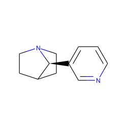 c1cncc([C@H]2C3CCN2CC3)c1 ZINC000013491028