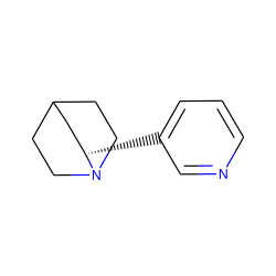 c1cncc([C@H]2CC3CCN2CC3)c1 ZINC000003828421