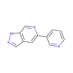 c1cncc(-c2cc3cn[nH]c3cn2)c1 ZINC000219386696