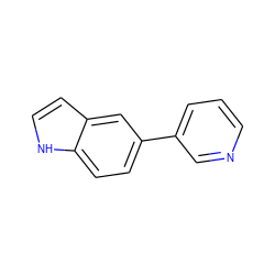 c1cncc(-c2ccc3[nH]ccc3c2)c1 ZINC000036387543