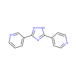 c1cncc(-c2n[nH]c(-c3ccncc3)n2)c1 ZINC000018164784