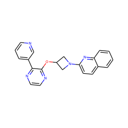 c1cncc(-c2nccnc2OC2CN(c3ccc4ccccc4n3)C2)c1 ZINC000096168833