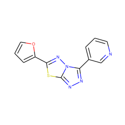 c1cncc(-c2nnc3sc(-c4ccco4)nn23)c1 ZINC000000529592