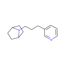 c1cncc(CCCN2C3CCC2CC3)c1 ZINC000013474755