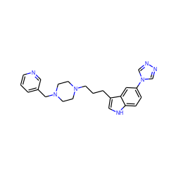 c1cncc(CN2CCN(CCCc3c[nH]c4ccc(-n5cnnc5)cc34)CC2)c1 ZINC000022939191