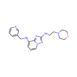 c1cncc(CNc2cccn3nc(NCCN4CCOCC4)nc23)c1 ZINC000096169624