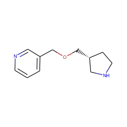 c1cncc(COC[C@@H]2CCNC2)c1 ZINC000051888450