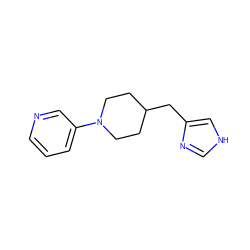 c1cncc(N2CCC(Cc3c[nH]cn3)CC2)c1 ZINC000053297145